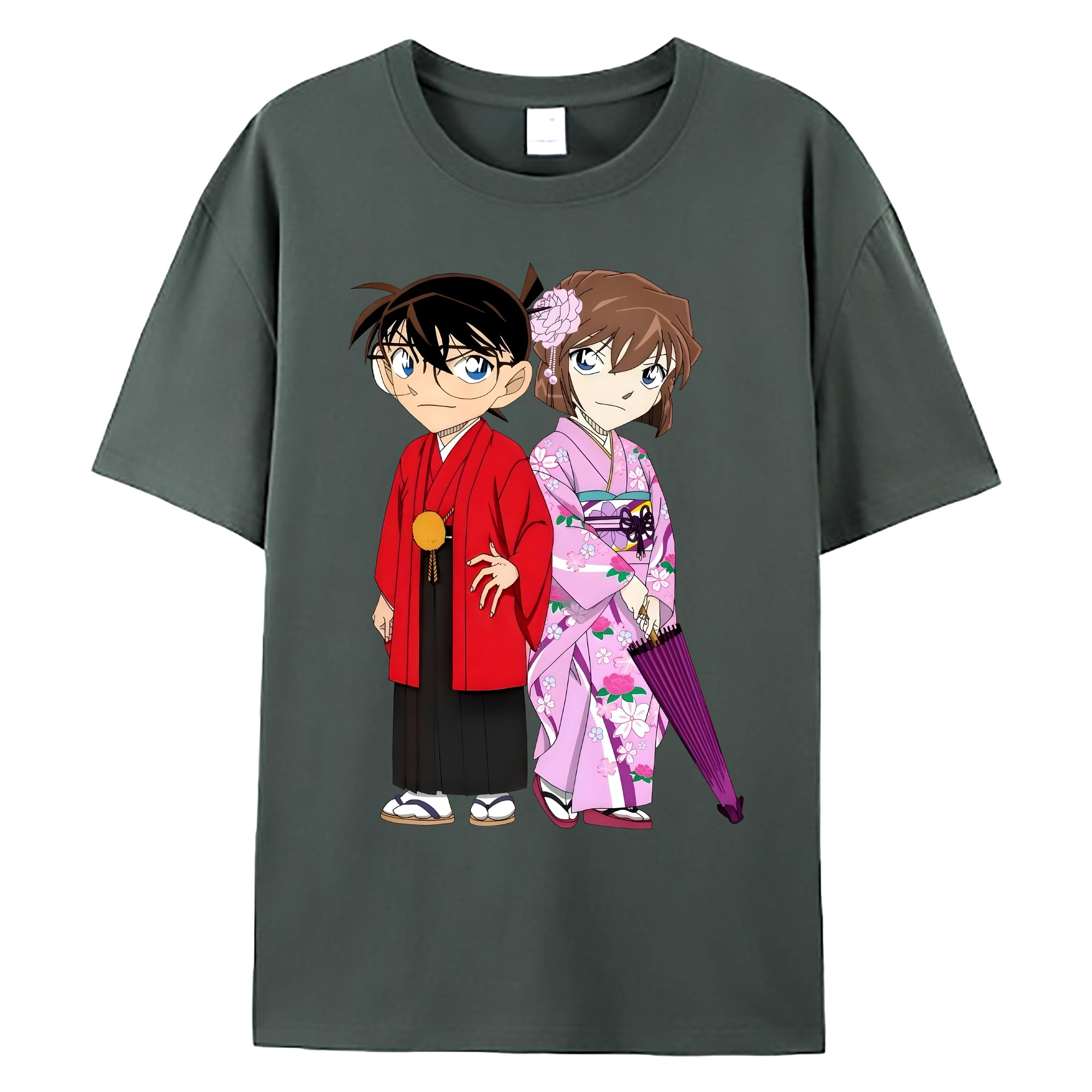 （画像用） 名探偵コナン 江戸川 コナン Detective Conan Conan Edogawa 綿100％ メンズ半袖Tシャツ｜肌触りやわらか＆通気性